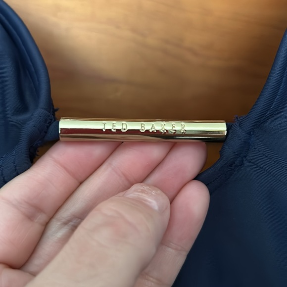 Ted Baker Nolah Navy Blue Rope Tie Swimsuit - EUC - Picture 3 of 10